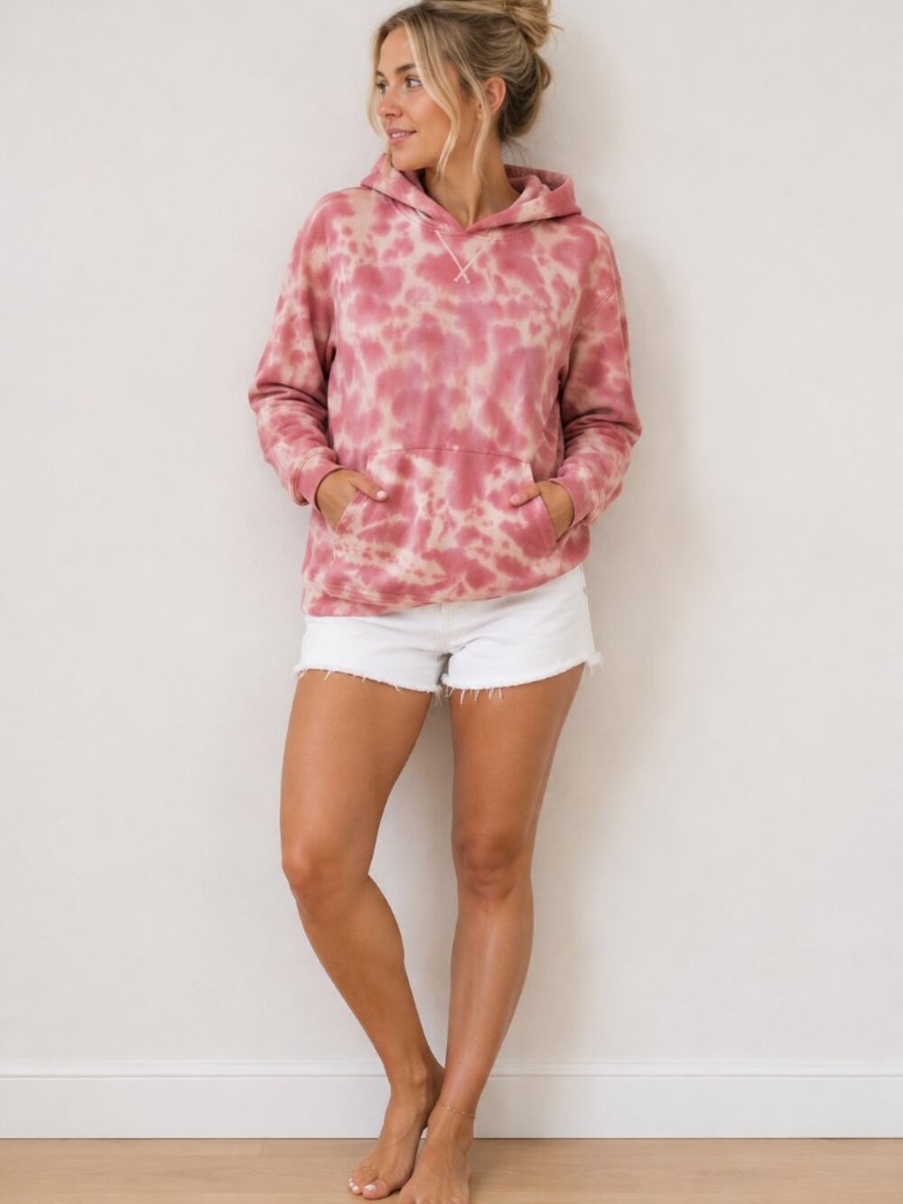 lululemon athletica Pink Tie-Dye Crewneck Hoodie